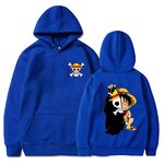 sweatshirt one piece monkey luffy flag blue