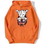 sweatshirt hoodie one piece monkey luffy gear orange
