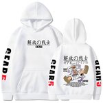 sweatshirt one piece luffy gear fifth white
