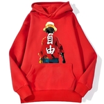 sweatshirt hoodie one piece luffy haki rouge