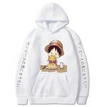 sweatshirt one piece luffy pancakes white