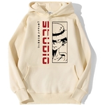 sweatshirt hoodie monkey luffy studio beige