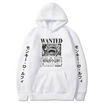 sweatshirt one piece luffy wanted gear 5 white