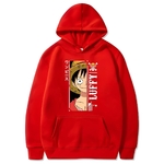sweatshirt one piece monkey luffy rouge