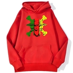 sweatshirt hoodie one piece monster trio rouge