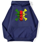 sweatshirt hoodie one piece monster trio bleu marine