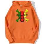 sweatshirt hoodie one piece monster trio orange
