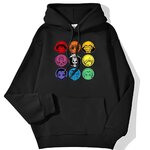 sweatshirt hoodie one piece mugiwara noir
