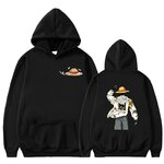 sweatshirt one piece neverules luffy black