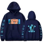sweatshirt one piece pirate franky bleu