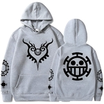 sweatshirt one piece pirate trafalagar law grey