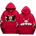 sweatshirt one piece pirate gold roger red
