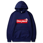 sweatshirt hoodie one piece supreme bleu marine