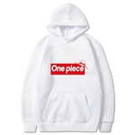 sweatshirt hoodie one piece supreme blanc