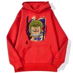 sweatshirt hoodie one piece roronoa zoro rouge