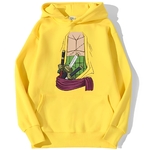 sweatshirt hoodie one piece zoro chest jaune