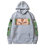 sweatshirt one piece zoro eyes grey