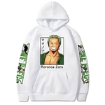 sweatshirt one piece zoro smile white