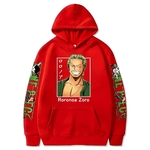 sweatshirt one piece zoro smile red