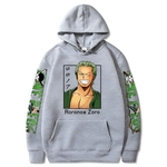 sweatshirt one piece zoro smile grey
