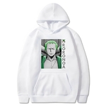 sweatshirt one piece zoro thinker white