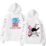 sweatshirt one piece zoro wano kuni white