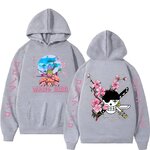 sweatshirt one piece zoro wano kuni grey