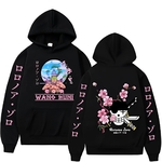 sweatshirt one piece zoro wano kuni black