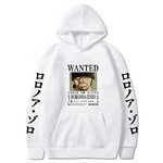 sweatshirt one piece roronoa zoro wanted white