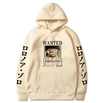 sweatshirt one piece roronoa zoro wanted beige