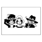 tableau one piece freres luffy ace sabo chapeaux 3
