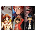 tableau toile one piece freres mentors luffy ace sabo 3