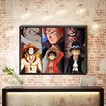tableau toile one piece freres mentors luffy ace sabo 2