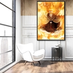 tableau toile one piece portgas ace flamme 2