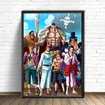 tableau toile one piece equipage barbe blanche 1