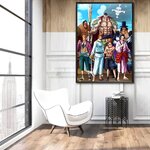 tableau toile one piece equipage barbe blanche 2