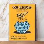 tableau toile one piece fish fish fruit 1