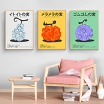 tableau toile one piece flame flame fruit 2