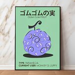 tableau toile one piece gum gum fruit 1