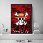 tableau toile one piece jolly roger monkey luffy 1