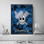 tableau toile one piece jolly roger vinsmoke sanji 1