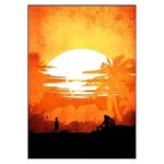 tableau toile one piece landscape monkey luffy barbe noire 3