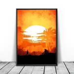 tableau toile one piece landscape monkey luffy barbe noire 2