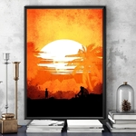 tableau toile one piece landscape monkey luffy barbe noire 1