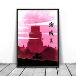 tableau toile one piece landscape monkey luffy enies lobby 2