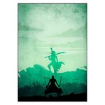 tableau toile one piece landscape roronoa zoro dracule mihawk 3