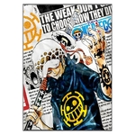 tableau toile one piece traflagar law newspapers 3