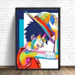tableau toile one piece monkey luffy color 1