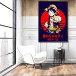 tableau toile one piece monkey luffy paint 2