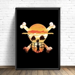 tableau toile one piece luffy spray paint 1